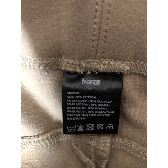 Womens Horze Equestrain Ella Tan Pull On Knee Patch Breeches Pants Size 26 - Picture 5 of 5